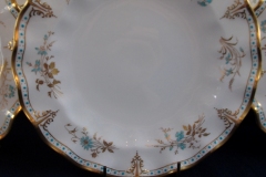 ROYAL CROWN DERBY- ROYAL NORMANDIE A1144- SALAD PLATES   .....https://www.jaapiesfinechinastore.com