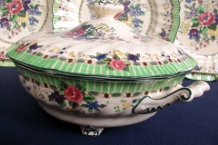 ROYAL DOULTON THE VERNON GREEN-  COVERED SERVING BOWL   .....   https://www.jaapiesfinechinastore.com