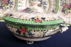 ROYAL DOULTON THE VERNON GREEN-  COVERED SERVING BOWL   .....   http://jaapiesfinechinastore.com