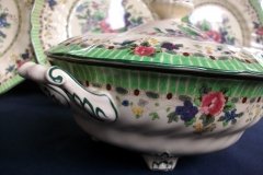 ROYAL DOULTON THE VERNON GREEN-  COVERED SERVING BOWL   .....   http://jaapiesfinechinastore.com