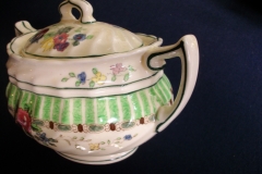 ROYAL DOULTON THE VERNON GREEN-  COVERED SUGAR BOWL   .....   https://www.jaapiesfinechinastore.com