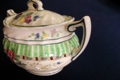 ROYAL DOULTON THE VERNON GREEN-  COVERED SUGAR BOWL   .....   http://jaapiesfinechinastore.com