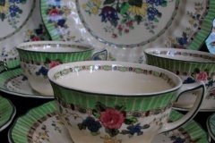 ROYAL DOULTON THE VERNON GREEN- CUP & SAUCER   .....   http://jaapiesfinechinastore.com