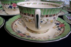 ROYAL DOULTON THE VERNON GREEN- CUP & SAUCER   .....   https://www.jaapiesfinechinastore.com