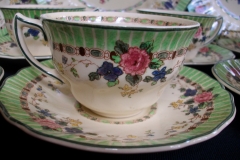 ROYAL DOULTON THE VERNON GREEN- CUP & SAUCER   .....   https://www.jaapiesfinechinastore.com