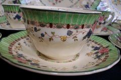 ROYAL DOULTON THE VERNON GREEN- CUP & SAUCER   .....   http://jaapiesfinechinastore.com