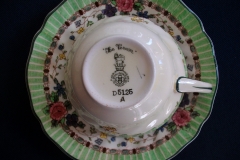 ROYAL DOULTON THE VERNON GREEN- CUP & SAUCER   .....   https://www.jaapiesfinechinastore.com