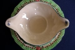 ROYAL DOULTON THE VERNON GREEN- GRAVY BOAT WITH ATTACHED UNDERPLATE    .....   http://jaapiesfinechinastore.com