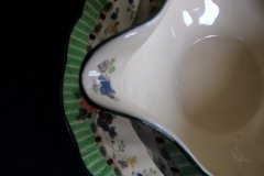 ROYAL DOULTON THE VERNON GREEN- GRAVY BOAT WITH ATTACHED UNDERPLATE    .....   http://jaapiesfinechinastore.com