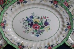 ROYAL DOULTON THE VERNON GREEN-  SERVING PLATTER  17  3/8"    .....   http://jaapiesfinechinastore.com