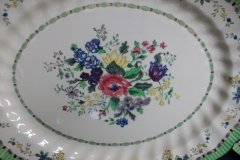 ROYAL DOULTON THE VERNON GREEN-  SERVING PLATTER  17  3/8"    .....   http://jaapiesfinechinastore.com