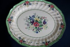 ROYAL DOULTON THE VERNON GREEN-  SERVING PLATTER  17  3/8"    .....   http://jaapiesfinechinastore.com