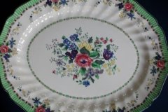 ROYAL DOULTON THE VERNON GREEN-  SERVING PLATTER  17  3/8"    .....   http://jaapiesfinechinastore.com