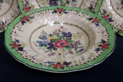 ROYAL DOULTON THE VERNON GREEN-  RIM SOUP BOWL 9  3/4"    .....   http://jaapiesfinechinastore.com