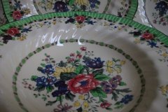 ROYAL DOULTON THE VERNON GREEN-  RIM SOUP BOWL 9  3/4"    .....   http://jaapiesfinechinastore.com