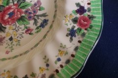 ROYAL DOULTON THE VERNON GREEN-  RIM SOUP BOWL 9  3/4"    .....   http://jaapiesfinechinastore.com