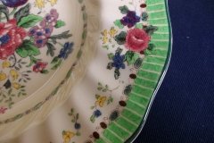 ROYAL DOULTON THE VERNON GREEN-  RIM SOUP BOWL 9  3/4"    .....   http://jaapiesfinechinastore.com
