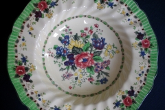 ROYAL DOULTON THE VERNON GREEN-  RIM SOUP BOWL 9  3/4"    .....   https://www.jaapiesfinechinastore.com