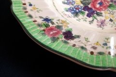 ROYAL DOULTON THE VERNON GREEN-  RIM SOUP BOWL 9  3/4"    .....   http://jaapiesfinechinastore.com