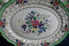 ROYAL DOULTON THE VERNON GREEN-  SERVING PLATTER  15  1/2"    .....   http://jaapiesfinechinastore.com