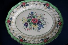 ROYAL DOULTON THE VERNON GREEN-  SERVING PLATTER  15  1/2"    .....   http://jaapiesfinechinastore.com