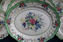 ROYAL DOULTON THE VERNON GREEN-  SERVING PLATTER  15  1/2"    .....   http://jaapiesfinechinastore.com