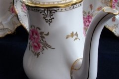 ROYAL CROWN DERBY ROYAL PINXTON ROSES A1155 -  COFFEE POT & LID    5 CUPPER  .....   http://jaapiesfinechinastore.com