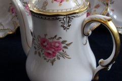 ROYAL CROWN DERBY ROYAL PINXTON ROSES A1155 -  COFFEE POT & LID    5 CUPPER  .....   http://jaapiesfinechinastore.com