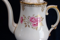 ROYAL CROWN DERBY ROYAL PINXTON ROSES A1155 -  COFFEE POT & LID    5 CUPPER  .....   https://www.jaapiesfinechinastore.com