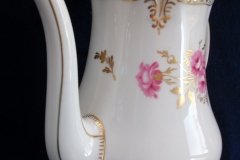 ROYAL CROWN DERBY ROYAL PINXTON ROSES A1155 -  COFFEE POT & LID    5 CUPPER  .....   http://jaapiesfinechinastore.com