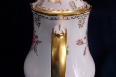 ROYAL CROWN DERBY ROYAL PINXTON ROSES A1155 -  COFFEE POT & LID    5 CUPPER  .....   http://jaapiesfinechinastore.com