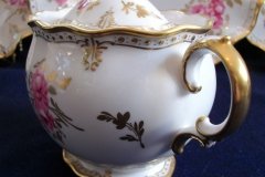 ROYAL CROWN DERBY ROYAL PINXTON ROSES A1155 -  COVERED SUGAR BOWL  .....   http://jaapiesfinechinastore.com