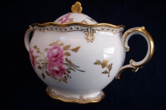 ROYAL CROWN DERBY ROYAL PINXTON ROSES A1155 -  COVERED SUGAR BOWL  .....   https://www.jaapiesfinechinastore.com