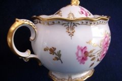 ROYAL CROWN DERBY ROYAL PINXTON ROSES A1155 -  COVERED SUGAR BOWL  .....   http://jaapiesfinechinastore.com