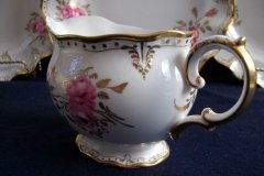 ROYAL CROWN DERBY ROYAL PINXTON ROSES A1155 -  CREAMER  10oz   .....   http://jaapiesfinechinastore.com