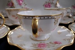 ROYAL CROWN DERBY ROYAL PINXTON ROSES A1155 - CUP & SAUCER   .....   http://jaapiesfinechinastore.com