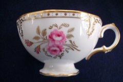 ROYAL CROWN DERBY ROYAL PINXTON ROSES A1155 - CUP & SAUCER   .....   http://jaapiesfinechinastore.com