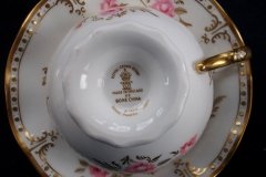 ROYAL CROWN DERBY ROYAL PINXTON ROSES A1155 - CUP & SAUCER   .....   http://jaapiesfinechinastore.com