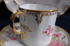 ROYAL CROWN DERBY ROYAL PINXTON ROSES A1155 - DEMI CUP & SAUCER   .....   http://jaapiesfinechinastore.com
