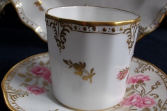 ROYAL CROWN DERBY ROYAL PINXTON ROSES A1155 - DEMI CUP & SAUCER   .....   https://www.jaapiesfinechinastore.com