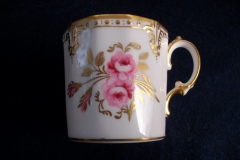 ROYAL CROWN DERBY ROYAL PINXTON ROSES A1155 - DEMI CUP & SAUCER   .....   https://www.jaapiesfinechinastore.com