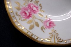 ROYAL CROWN DERBY ROYAL PINXTON ROSES A1155 - DEMI CUP & SAUCER   .....   http://jaapiesfinechinastore.com