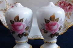 ROYAL CROWN DERBY ROYAL PINXTON ROSES A1155 -  SHAKER  7 HOLE  .....   http://jaapiesfinechinastore.com