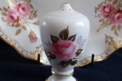 ROYAL CROWN DERBY ROYAL PINXTON ROSES A1155 -  SHAKER  7 HOLE  .....   http://jaapiesfinechinastore.com