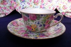 ROYAL WINTON SUMMERTIME- ASCOT CUP & ROUND SAUCER  6 1/4" ..... http://jaapiesfinechinastore.com