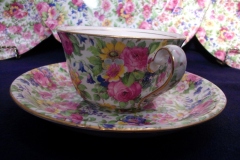 ROYAL WINTON SUMMERTIME- ASCOT CUP & ROUND SAUCER  6 1/4" ..... https://www.jaapiesfinechinastore.com