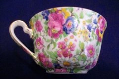 ROYAL WINTON SUMMERTIME- ASCOT CUP & ROUND SAUCER  6 1/4" ..... http://jaapiesfinechinastore.com