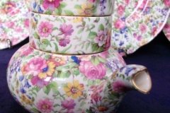 ROYAL WINTON SUMMERTIME-  MINI TEAPOT STACKING SET  ..... http://jaapiesfinechinastore.com
