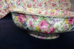 ROYAL WINTON SUMMERTIME-  OCTAGONAL SERVING BOWL 7 7/8"   ..... http://jaapiesfinechinastore.com
