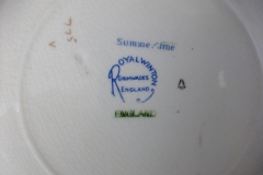 ROYAL WINTON SUMMERTIME- SQUARE SALAD PLATE 8" (ASCOT) #2   ..... https://www.jaapiesfinechinastore.com